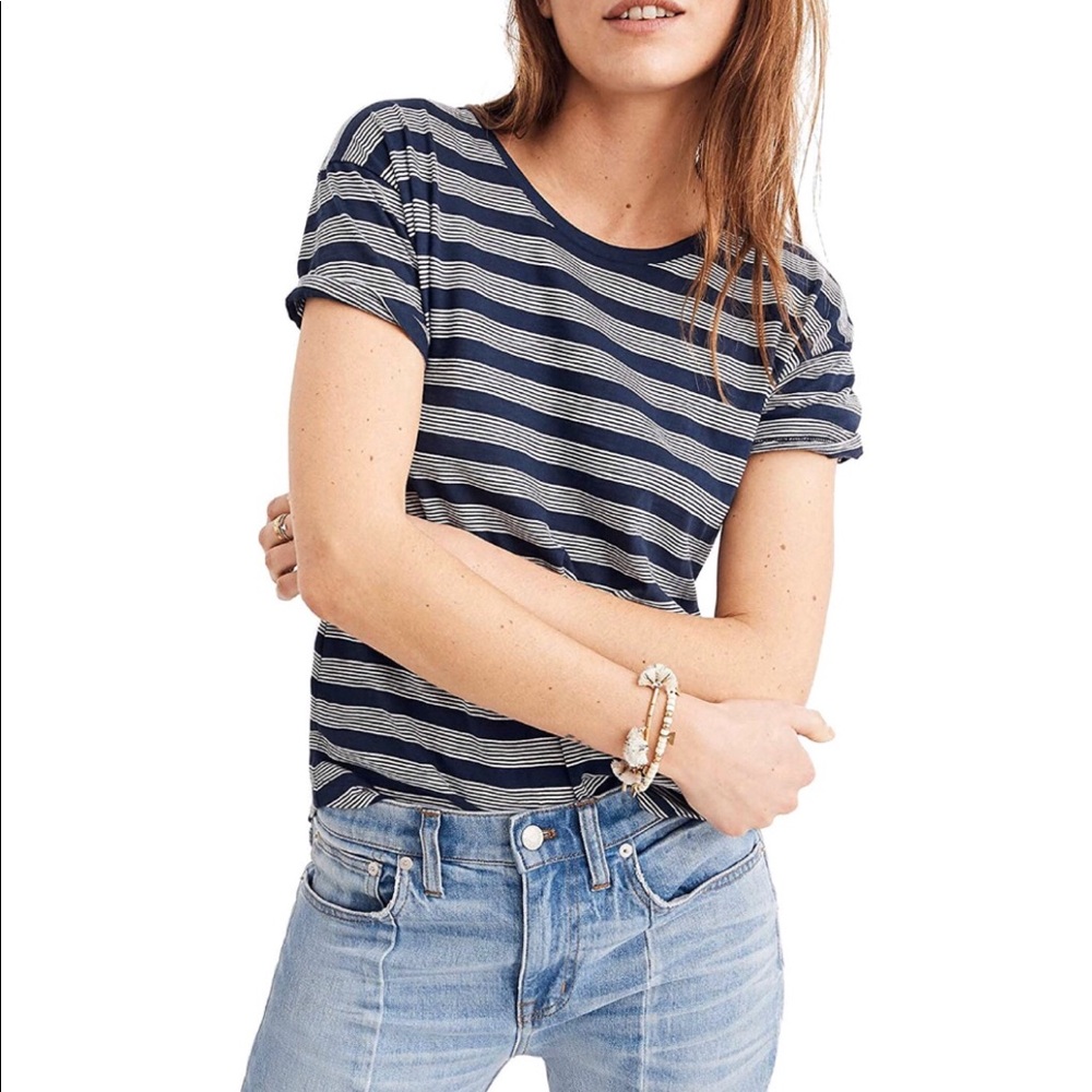 Madewell Blue Whisper Cotton Crewneck Tee